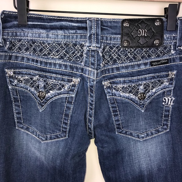 Miss Me Distressed Boot Cut Size 28 Jeans - Picture 7 of 8